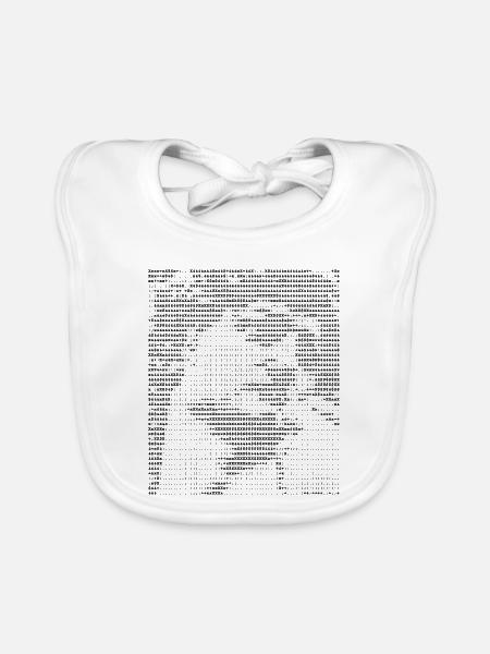 Michelangelo David ASCII-Kunst - Baby Bio-Lätzchen - Weiß - Vorne
