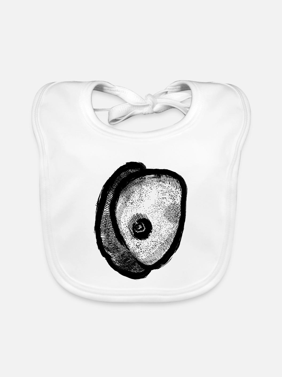 Boulder Grip 1 - Baby Bio-Lätzchen - Weiß - Vorne