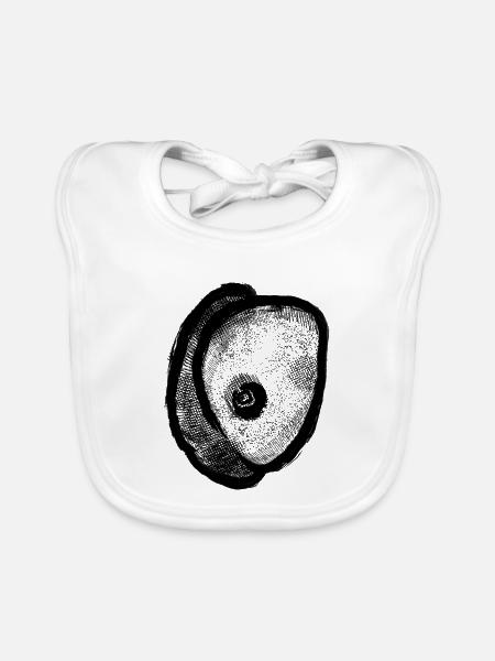 Boulder Grip 1 - Baby Bio-Lätzchen - Weiß - Vorne