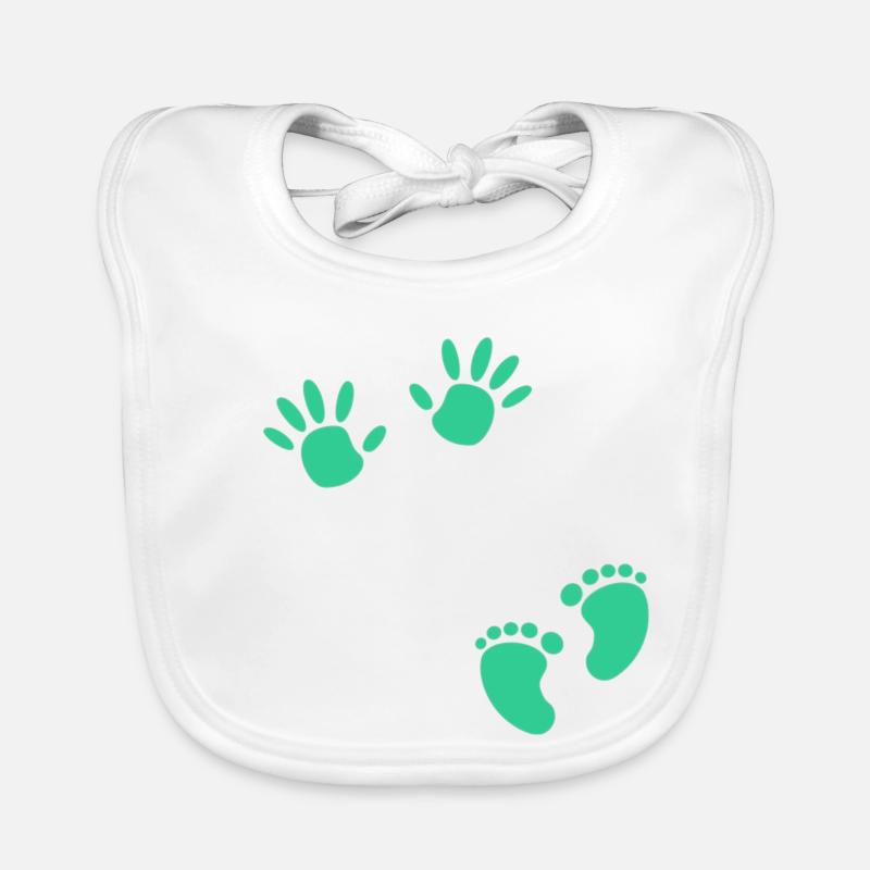 Ventre de bébé empreinte de la grossesse empreinte de la main Bavoir bio Bébé