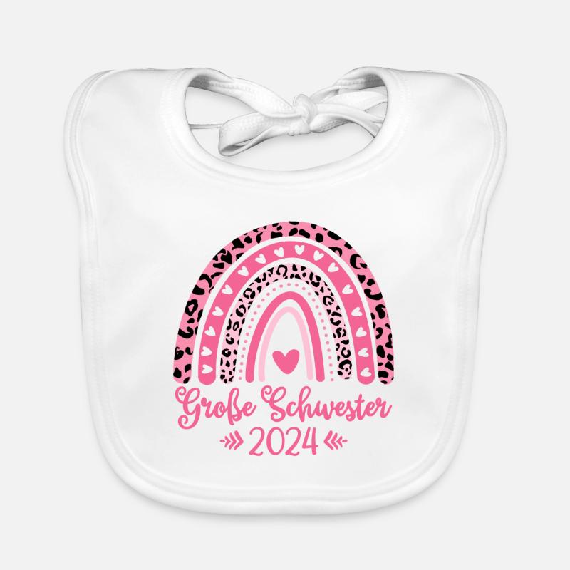 Große Schwester 2024 Baby Bio-Lätzchen