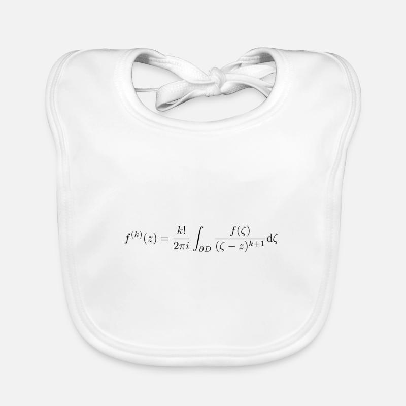 Formule intégrale de Cauchy - Bavoir bio Bébé - blanc