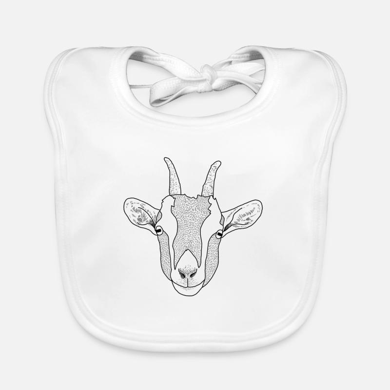 Chèvre / tête de chèvre Bavoir bio Bébé