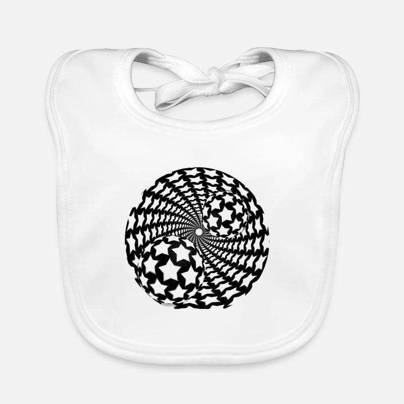 Optical illusion vortices Organic Baby Bibs
