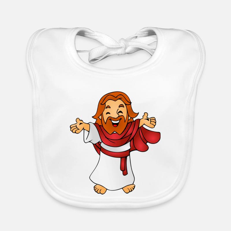 Jesus as a comic book gift gift idea Organic Baby Bibs