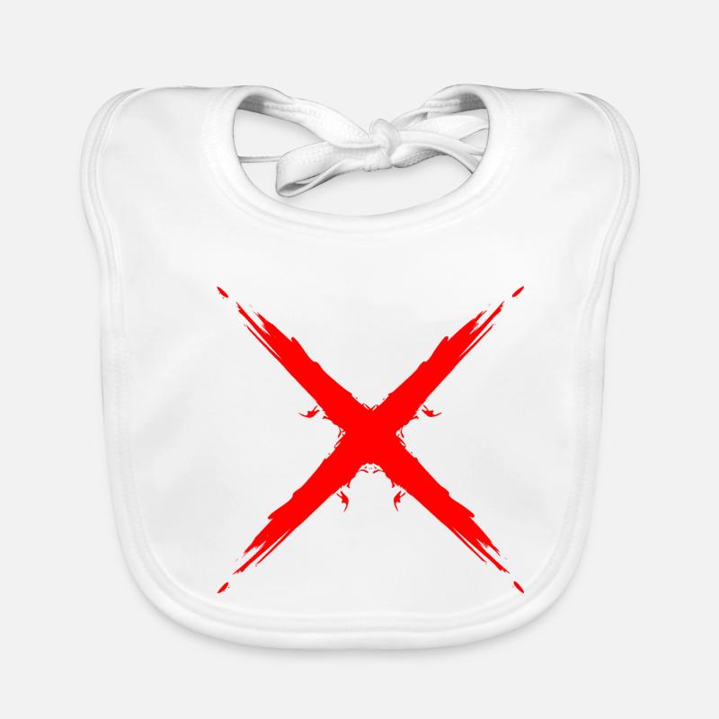 Croix design vectoriel forme rouge Bavoir bio Bébé