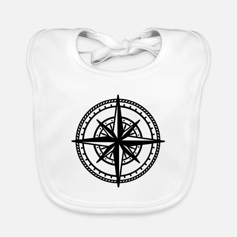 Kompass | Wegweiser | Maritim Baby Bio-Lätzchen