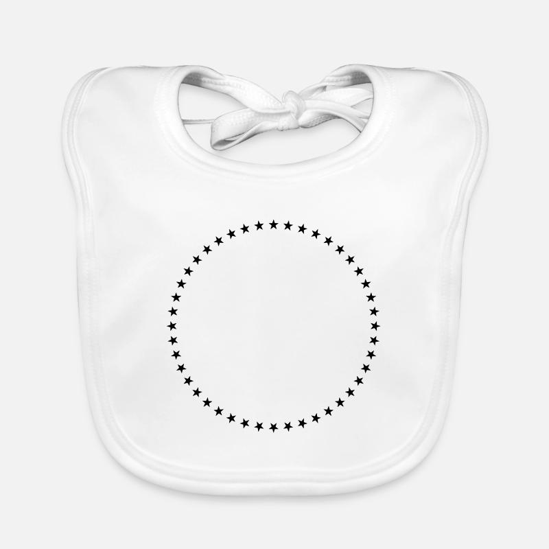 Étoile cercle géométrie Bavoir bio Bébé