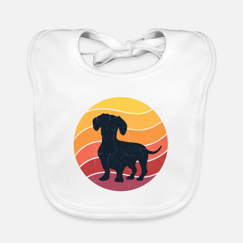 Teckel Retro Bavoir bio Bébé