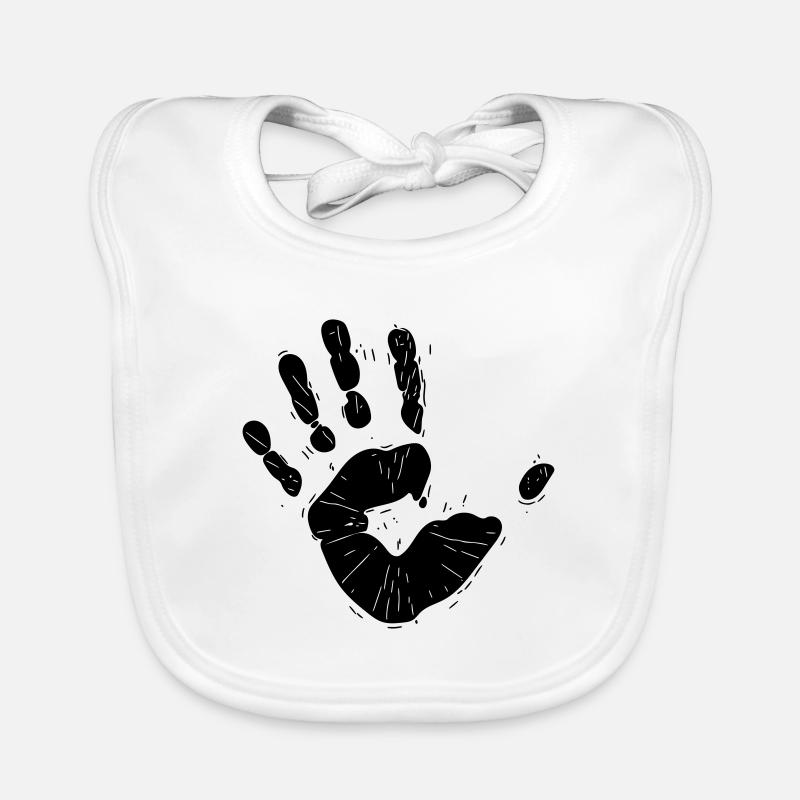 Vintage Vector Handabdruck Baby Bio-Lätzchen