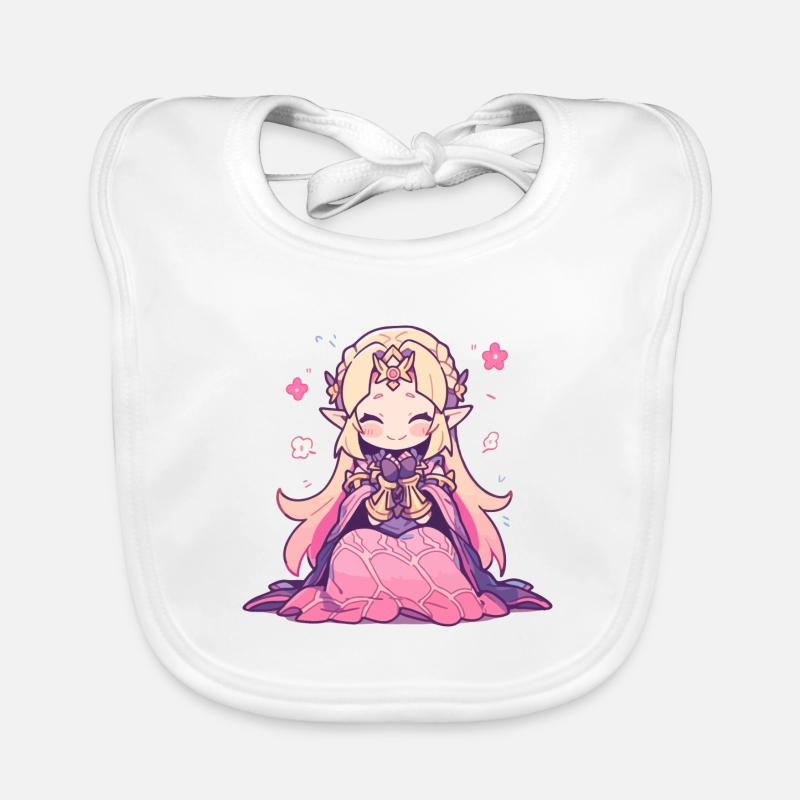 Princesse Chibi mignonne - Conception de conte de fées mignon Bavoir bio Bébé