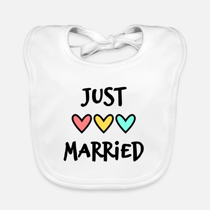 JUST MARRIED. VIVE LES MARIES. EVJF Bavoir bio Bébé