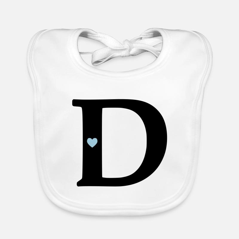 point d Lettre initiale Bavoir bio Bébé