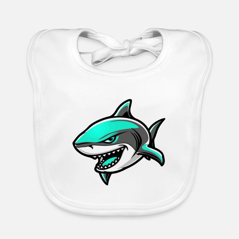 Shark Comic Organic Baby Bibs