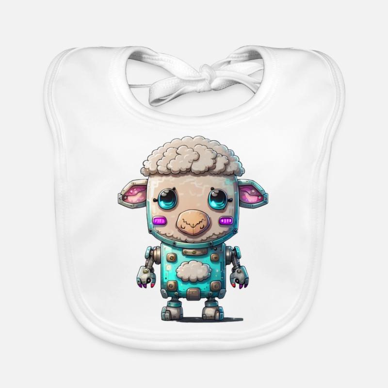 Roboter Schaf Baby Bio-Lätzchen