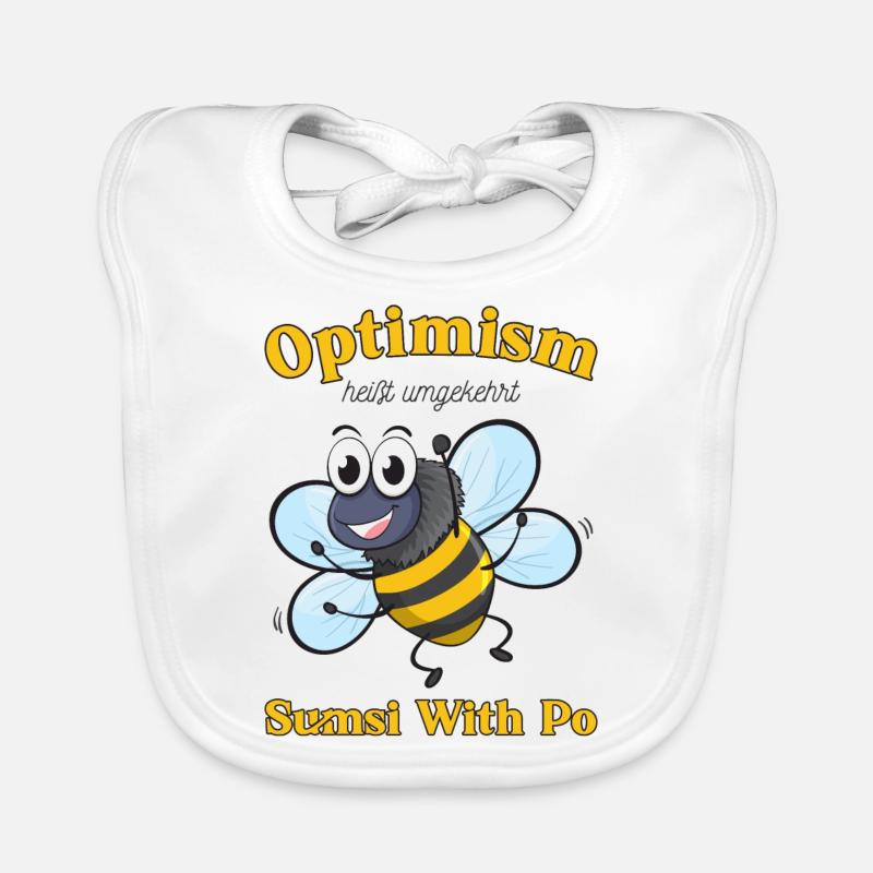 Abeille Motivation Optimisme Bavoir bio Bébé