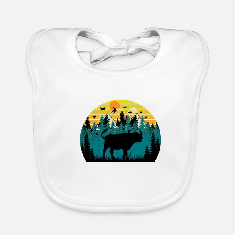 Sunset bison Organic Baby Bibs