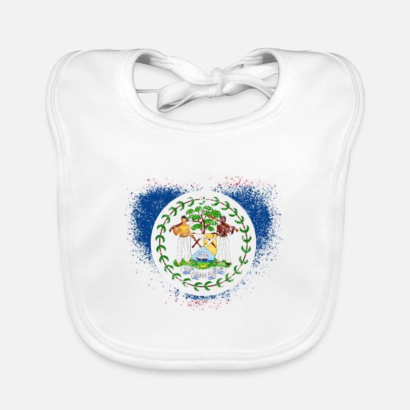 Belize - Baby Bio-Lätzchen - Weiß