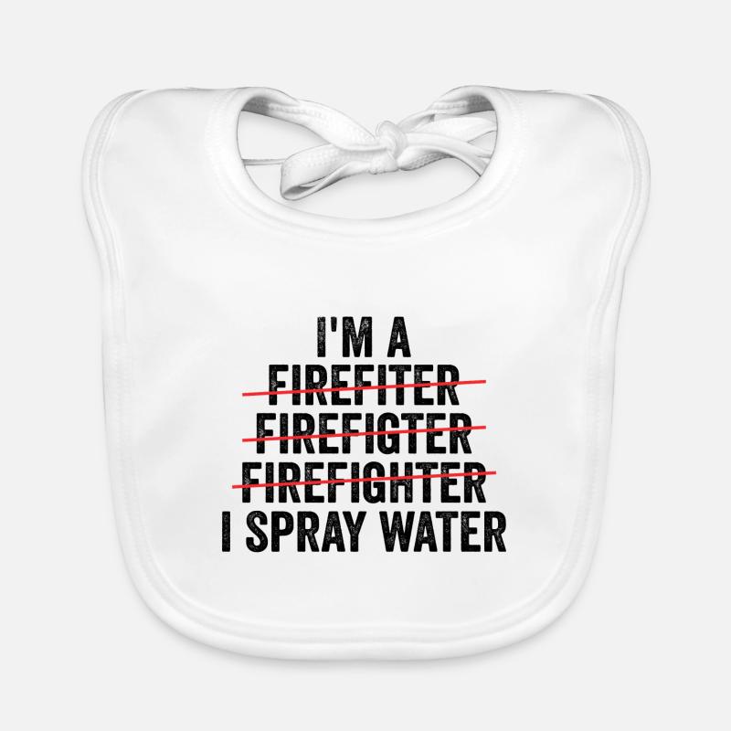 i'm a firefighter Bavoir bio Bébé
