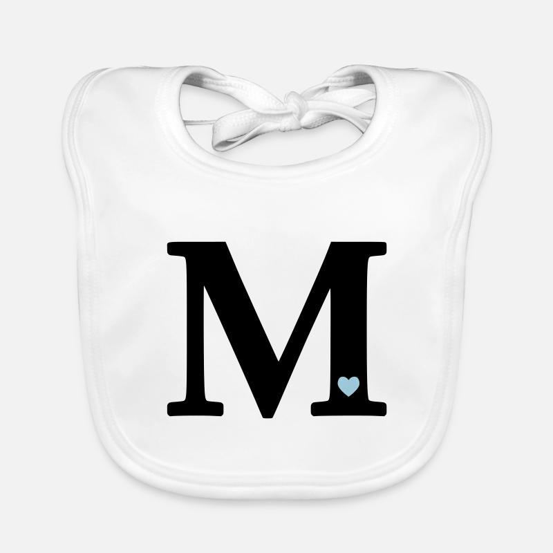 Lettre M Lettre initiale Bavoir bio Bébé