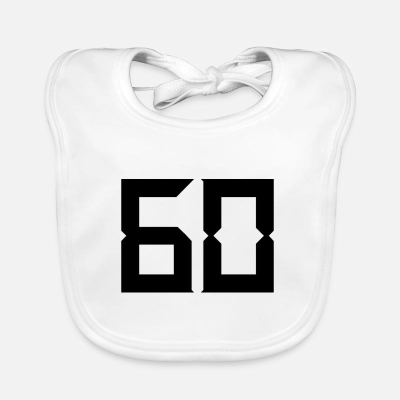 60 YEARS. 60TH ANNIVERSARY. BIRTHDAY 60 YEARS. 60 Organic Baby Bibs