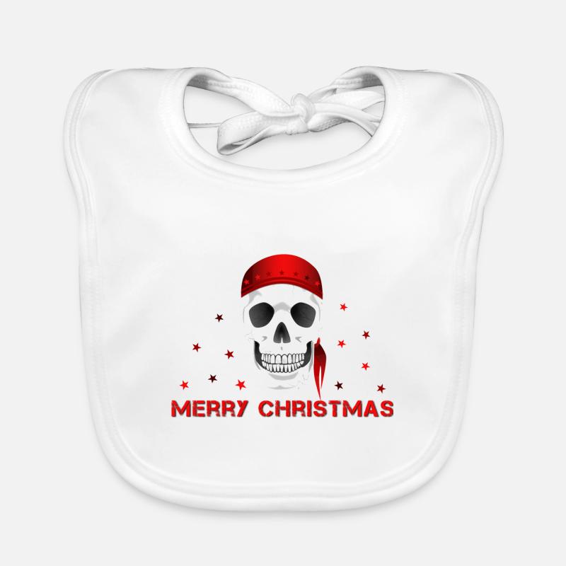 Crâne de joyeux Noël Bavoir bio Bébé
