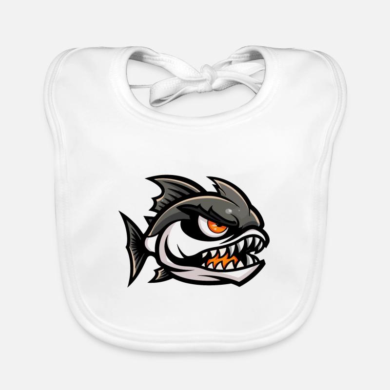 Bande dessinée Piranha Fish Bavoir bio Bébé