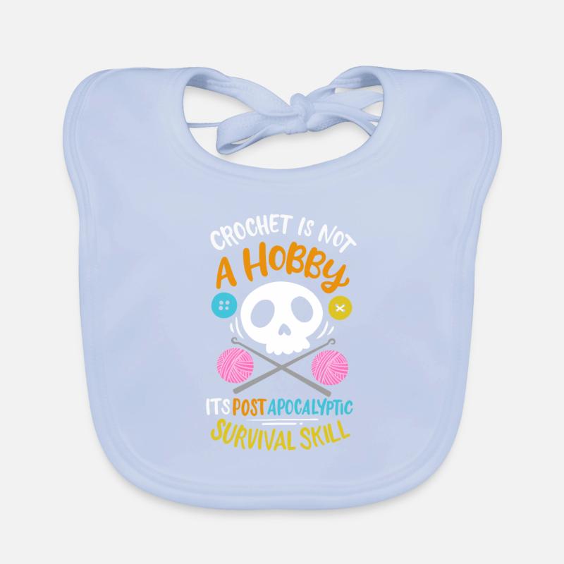 Crocheting Is Not a Hobby His Post-Apocalyptic Organic Baby Bibs