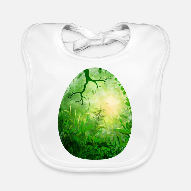 Oeuf de dragon vert Bavoir bio Bébé