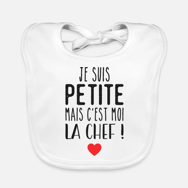 Ich bin klein, aber ich bin der Chef Baby Bio-Lätzchen