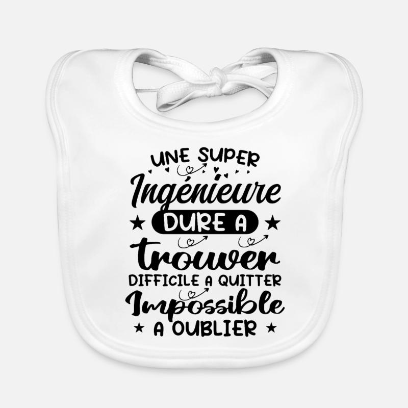 A Super Engineer - Engineer Gift Organic Baby Bibs