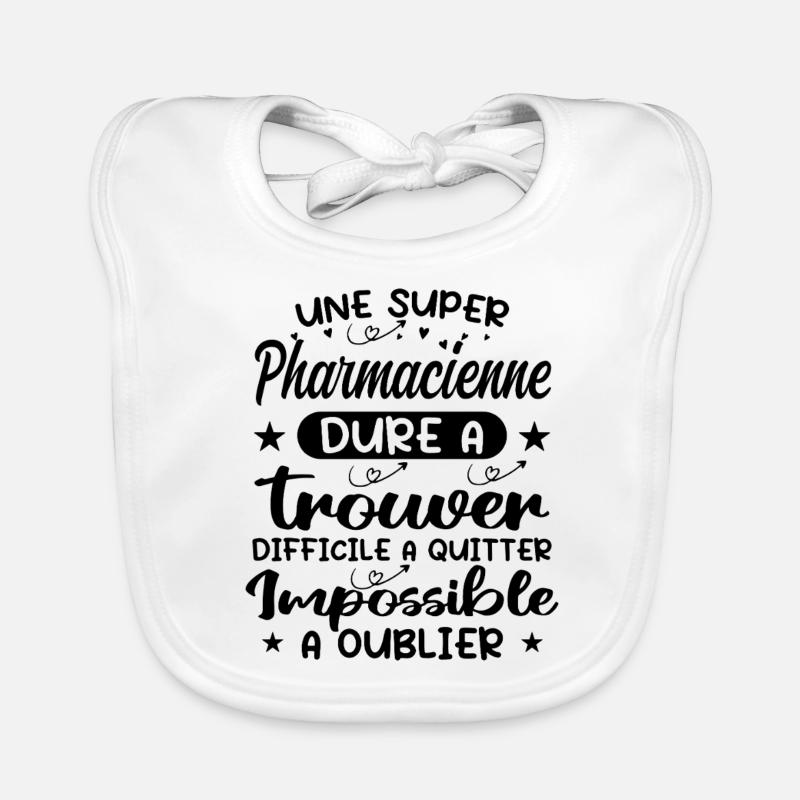 Ein Superapotheker - Apotheker Geschenk - Baby Bio-Lätzchen - Weiß