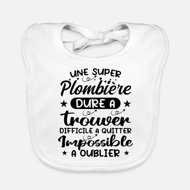 A Super Plumber - Plumber Gift Organic Baby Bibs