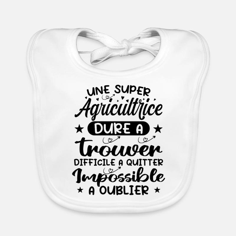 A Super Farmer - Farmer Gift Organic Baby Bibs
