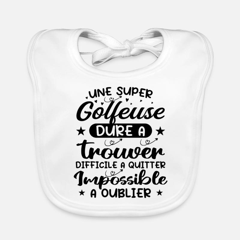 Une Super Golfeuse - Cadeau golfeuse Bavoir bio Bébé