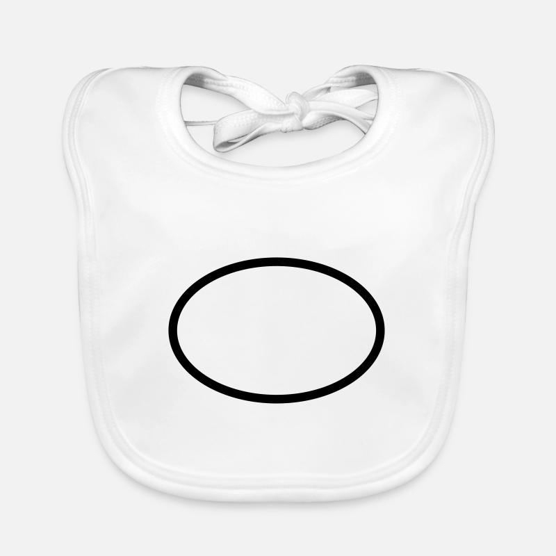 Oval circle geometry Organic Baby Bibs
