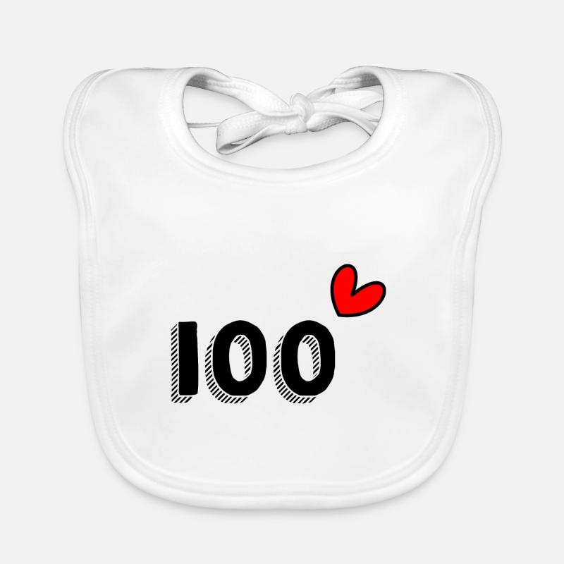 100 ANS. 100e ANNIVERSAIRE. ANNIVERSAIRE 100 ANS. Bavoir bio Bébé