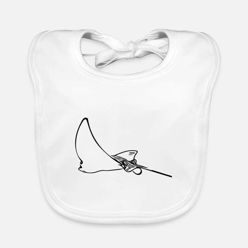 Raie de l’aigle - Bavoir bio Bébé - blanc
