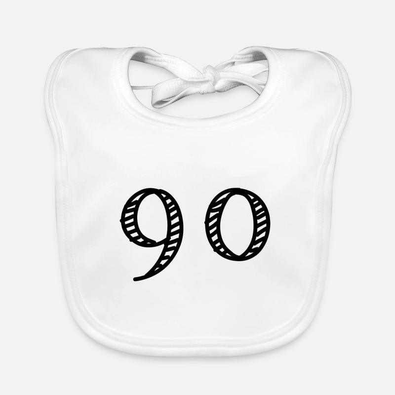 90 ANS. 90e ANNIVERSAIRE. ANNIVERSAIRE 90 ANS. 90 Bavoir bio Bébé