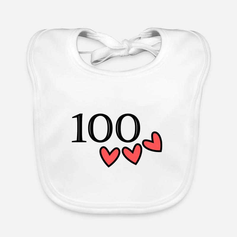 100 ANS. 100e ANNIVERSAIRE. ANNIVERSAIRE 100 ANS. Bavoir bio Bébé