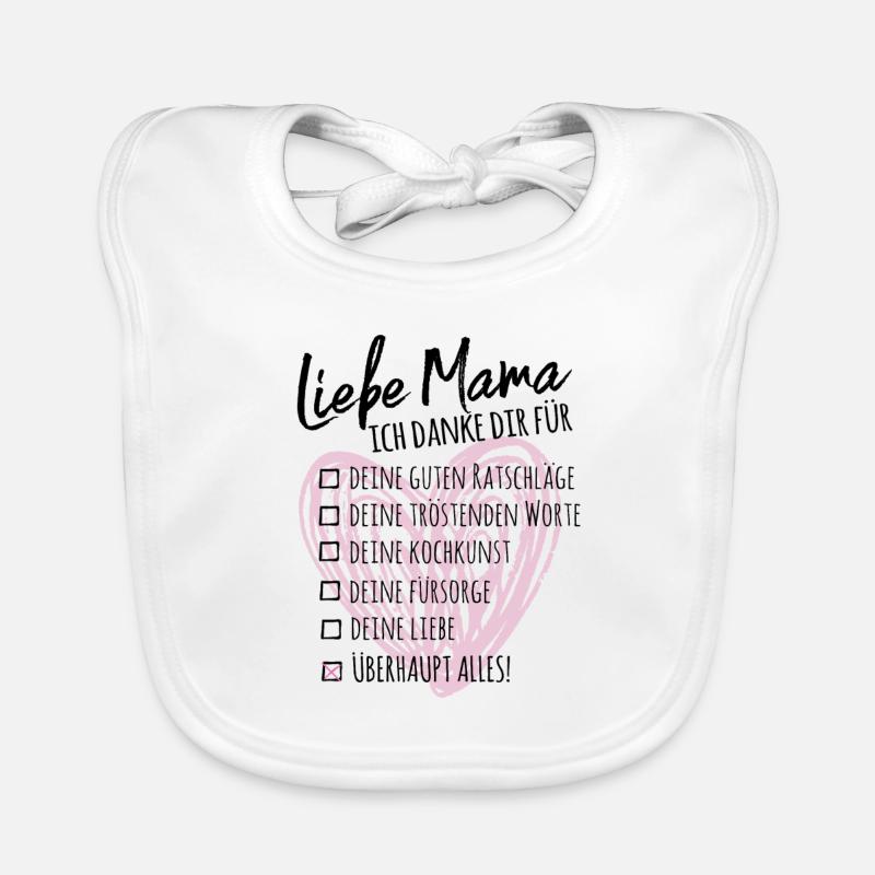 Liebe Mama, ich danke dir Baby Bio-Lätzchen