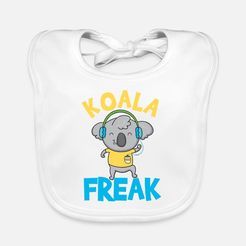 Koala Freak Koala Bear Lover Fan Gift Organic Baby Bibs