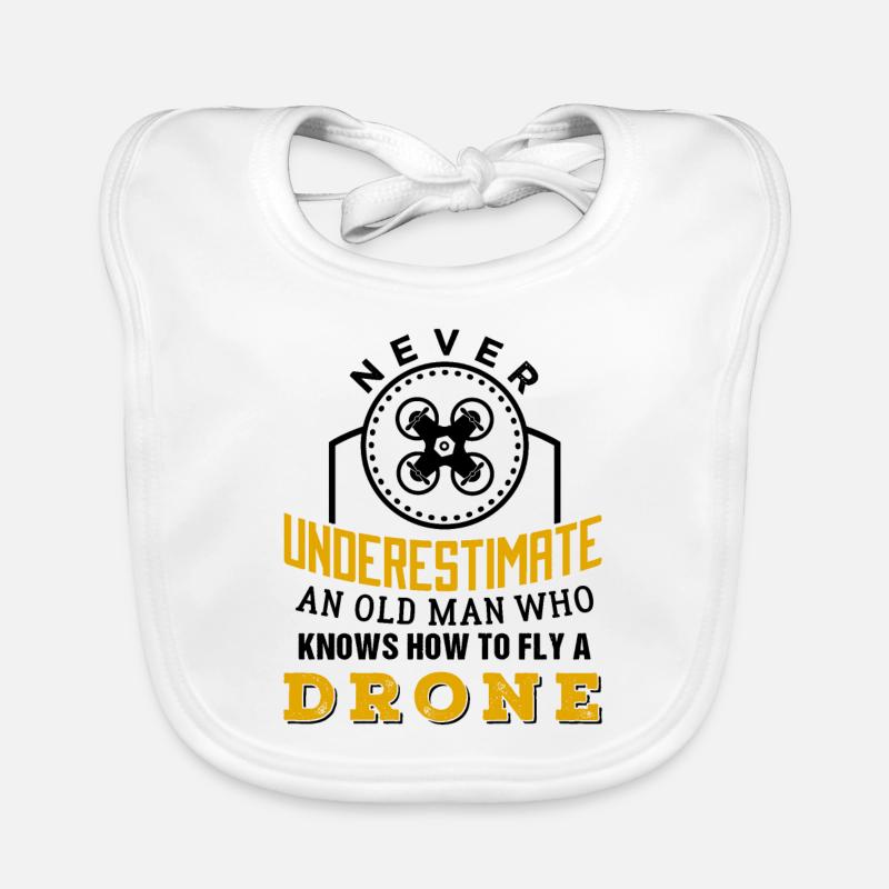 Cool Old Man Drone Pilote T Bavoir bio Bébé