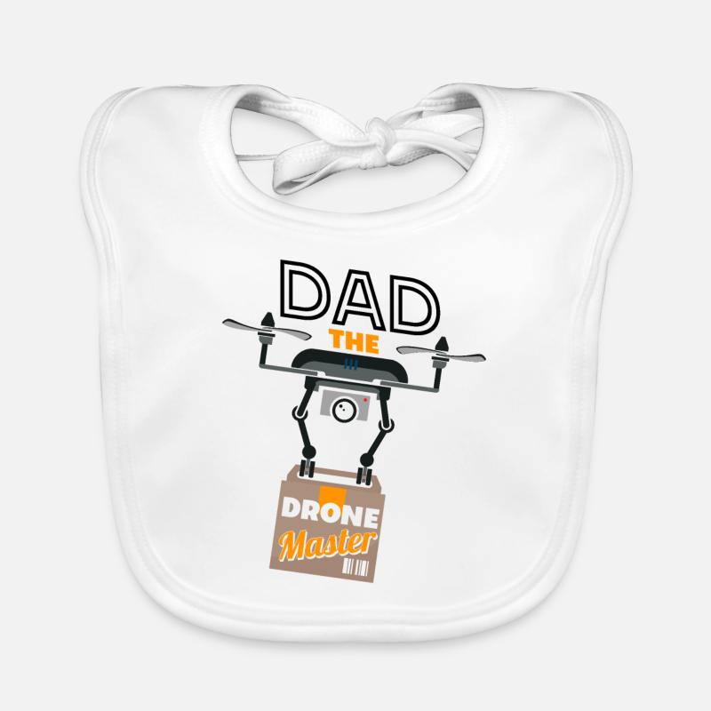 Dad The Drone Master Organic Baby Bibs