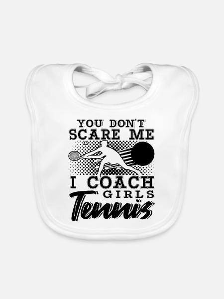 Tennis Coach Gift - Baby Bio-Lätzchen - Weiß