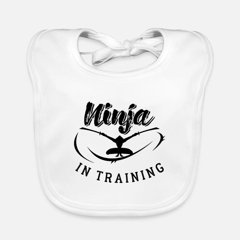 Ninja In Training Ninjutsu Sport Gift Organic Baby Bibs