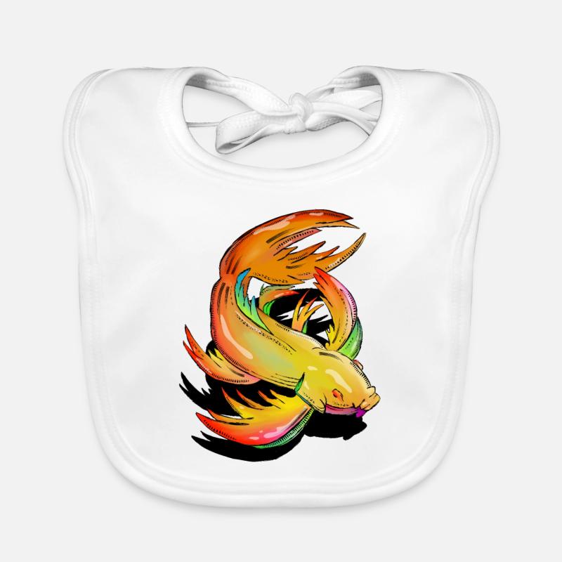 Colourful Koi Fish Baby Bio-Lätzchen