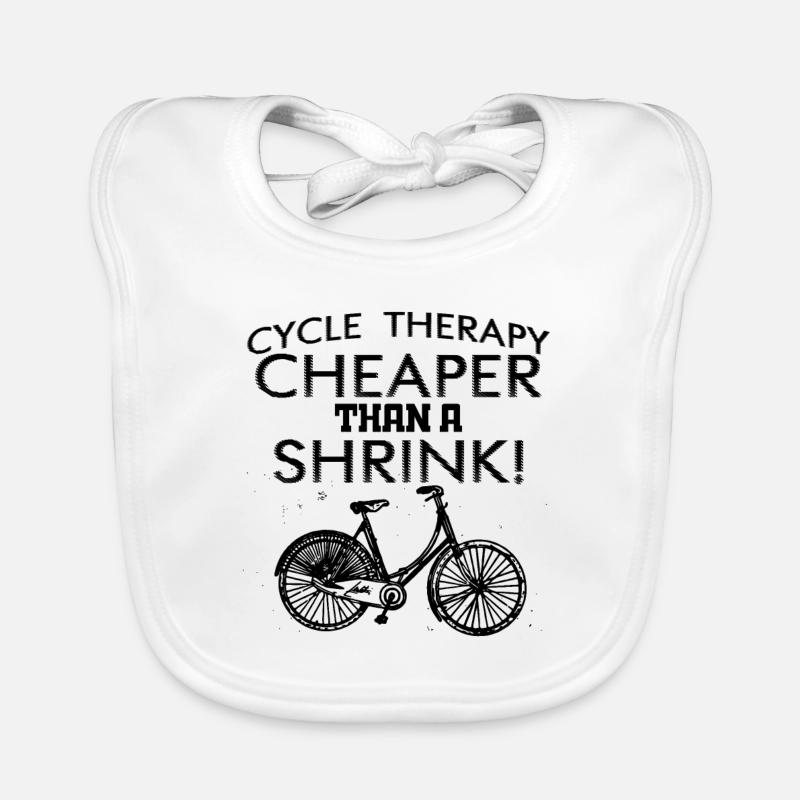 Cycle Therapy Funny Cycling Bicycle Organic Baby Bibs