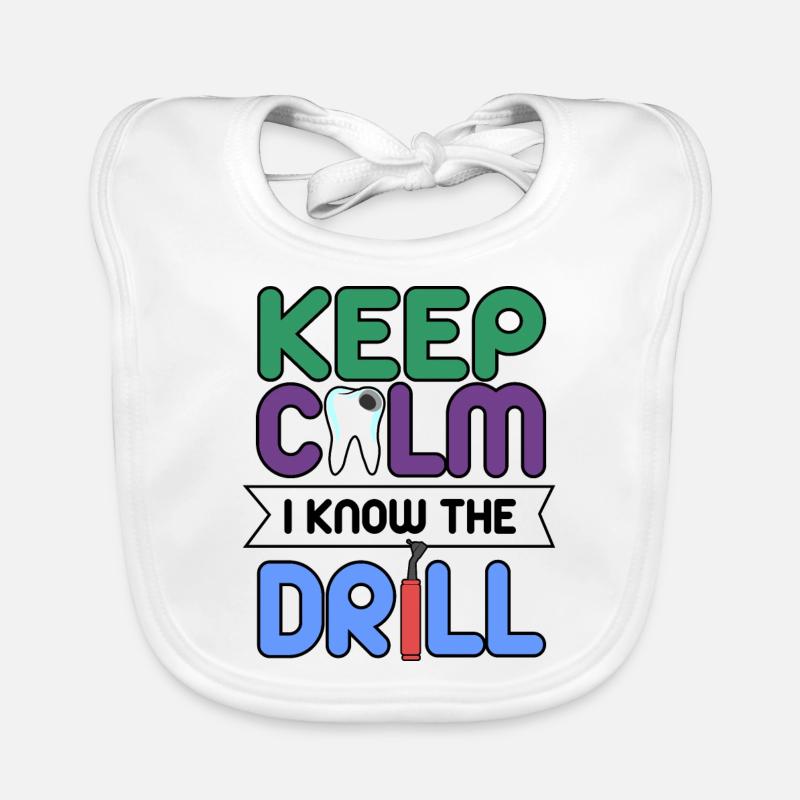 Keep calm Dentist Organic Baby Bibs