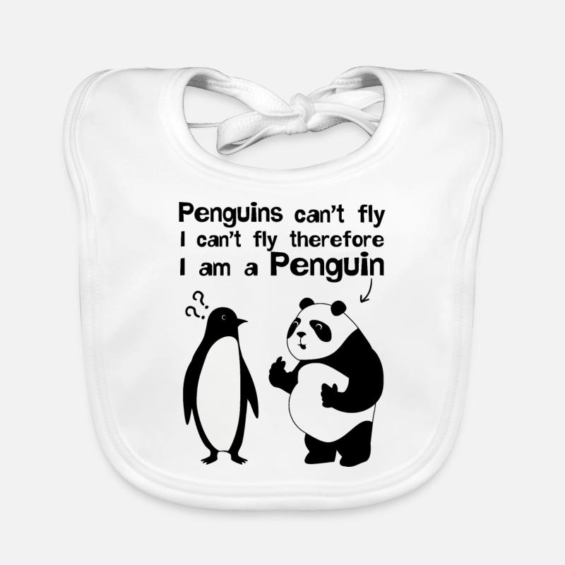 Panda pingouin Bavoir bio Bébé